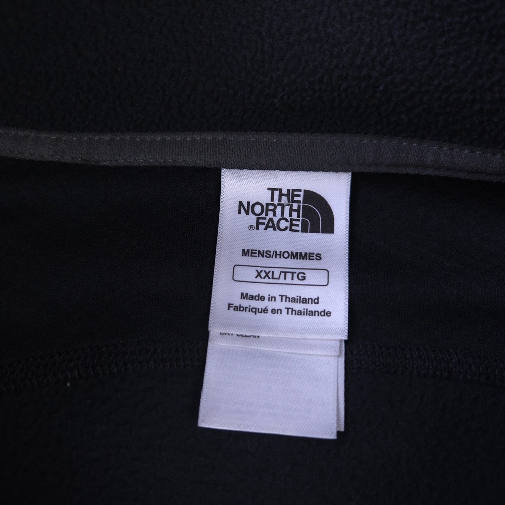 The North Face Fleece Jacket Men XXL Full Zip Mock Neck Black Reflective Sweater - Picture 6 of 10